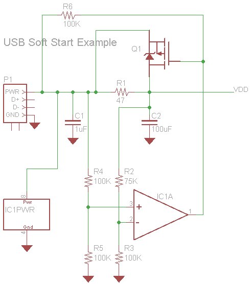 USB soft start schematic